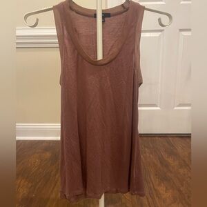 Gap Mauve Sleeveless U-Neck Lightweight Top - Size XS